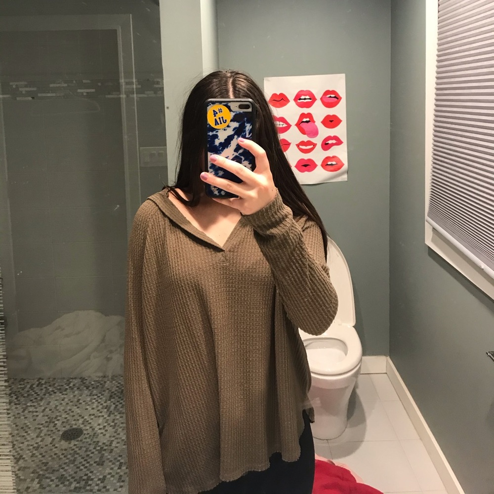 green cozy long sleeve